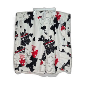 Hang Ten Hibiscus Floral Mesh Lined Swim Trunks | Men's Size Large | White Red